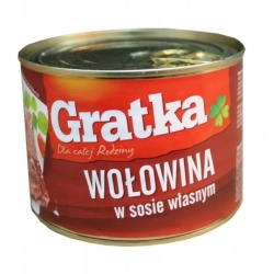 SOKOŁÓW GRATKA WOŁOWINA W SOSIE WŁASNYM 525G