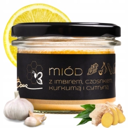 Miód z Imbirem Cytryną Kurkumą Czosnkiem Naturalny 245g BONA