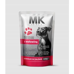 Animals Medium saszetka dla psów z wołowiną 500g MK