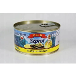 Szprot w oleju roślinnym 0,33 kg