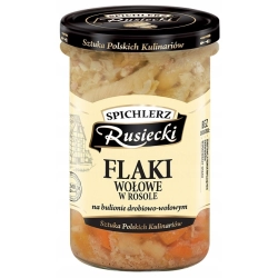 Flaki wołowe w rosole na bulionie drobiowo-wołowym 470g Spiclerz Rusiecki