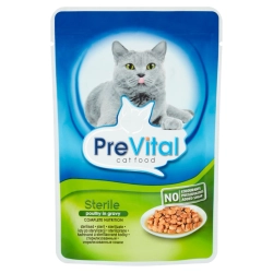 Mokra karma dla kota Prevital sterile z drobiem 0,1kg