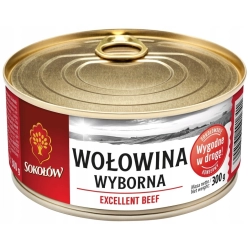 Wołowina wyborna Sokołów 300g konserwa