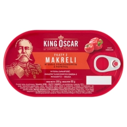 Filety z makreli w sosie pomidorowym z papryką 160 g King Oscar