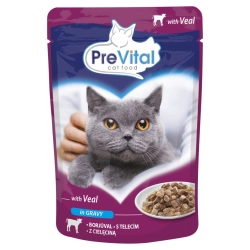 Mokra karma dla kota Prevital cielęcina 0,1 kg