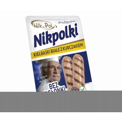 Zestaw 6 x Kiełbaski Białe z Kurczakiem 310g Nikpolki ( 6x 310g)
