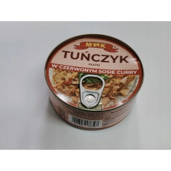 Tuńczyk płatki w czerwonym sosie curry 150g MK