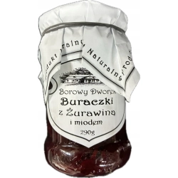 Buraczki z żurawiną i miodem - BOROWY DWOREK 290g Buraczki z żurawiną i miodem - BOROWY DWOREK 290g