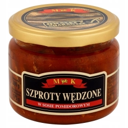 Szproty wędzone w sosie pomidorowym 250 g MK słoik