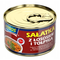 SAŁATKA RYBNA Z ŁOSOSIEM I TOŁPYGĄ 170g Łosoś Ustka 0,17 kg