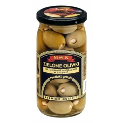 MK zielone OLIWKI nadziewane migdałami 350g