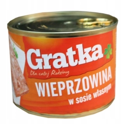 Wieprzowina w sosie własnym 525g Sokołów Gratka