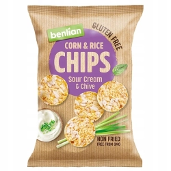 CHIPS Sour Cream and Chive- Chips kukurydziano-ryżowe śmietank-szczypi 50g