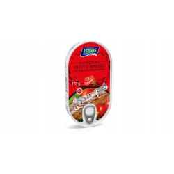 Filety z makreli podwędzane w pomidorach 170g łosoś