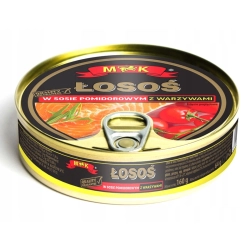 Łosoś w sosie pomidorowym z warzywami MK 0,16 kg
