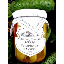 Pikle ogórkowe z curry 500g Borowy Dworek regionalne , naturalne