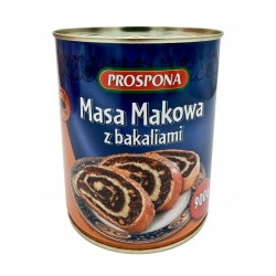 Masa makowa z bakaliami 900 g do ciast, drożdżówek gotowa masa Prospona