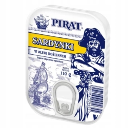 Pirat Sardynki w oleju roślinnym 110 g Pirat