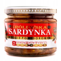 Królewska sardynka w sosie pomidorowym słoik 280g Petropat