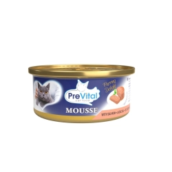 PreVital mini puszka - Mus dla dorosłych kotów z łososiem 85g