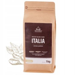 Świeżo palona kawa Italia 1kg ziarnista ciemne palenie Bacówka