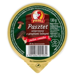 Pasztet wieprzowy z grzybami leśnymi 130g Alu Profi