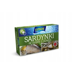 Sardynki w oliwie z oliwek Łosoś Ustka 0,125 kg