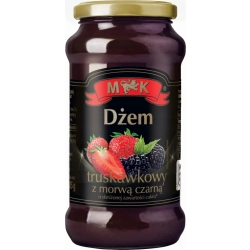 Dżem truskawkowy z morwą czarną 315g MK słoik Dżem truskawkowy z morwą czarną 315g MK słoik