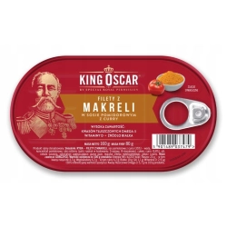 Filety z makreli w sosie pomidorowym z curry 160 g Kin Oscar