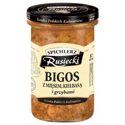 Bigos z mięsem kiełbasą i grzybami 470g Spichlerz Rusiecki