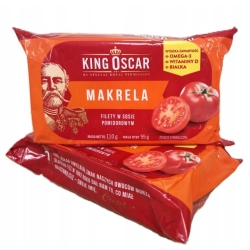 King Oscar Filety z makreli w sosie pomidorowym 110 g