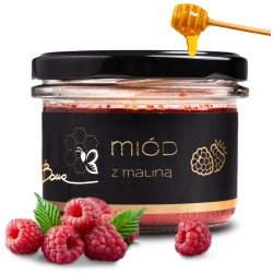 Miód Wielokwiatowy z Maliną Naturalny Pyszny Smak Produkt Polski BONA 245G