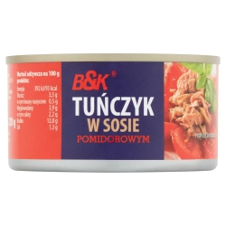 Sałatka z tuńczyka w sosie pomidorowym 185g B&K 0,185 kg