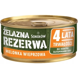 MIELONKA WIEPRZOWA 300G ŻELAZNA REZERWA 4 LATA TRWAŁOŚCI SOKOŁÓW