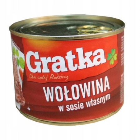 SOKOŁÓW GRATKA WOŁOWINA W SOSIE WŁASNYM 525G