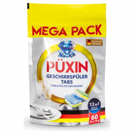 TABLETKI DO ZMYWARKI PUXIN - MEGA PACK 60 SZT.