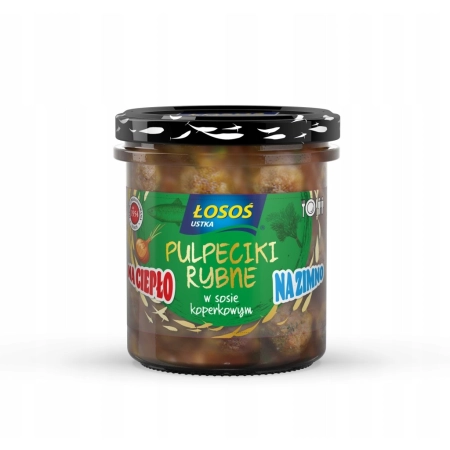 Pulpeciki rybne w sosie koperkowym 300g słoik Łosoś