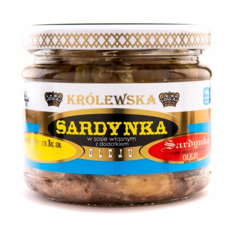 Sardynka w oleju Petropat 280 g wysokobiałkowa Słoik