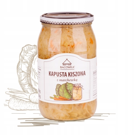 Kapusta kiszona z marchewką 820g Bacówka