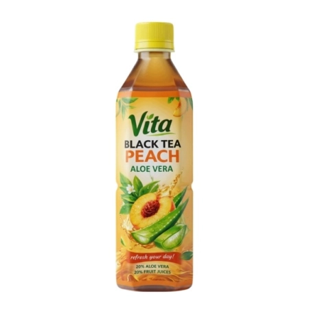 NAPÓJ Herbaciany Vita Aloe Vera black tea i brzoskwinią 500 ml