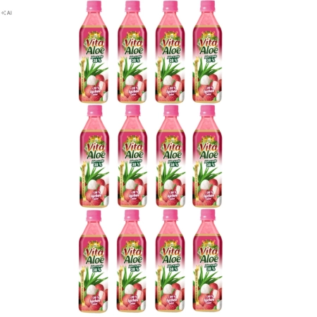Zestaw 12x 500ml Vita Aloe Lychee Juice 38% ( 6L )