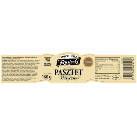 Pasztet klasyczny 160g słoik Rusiecki Spichlerz