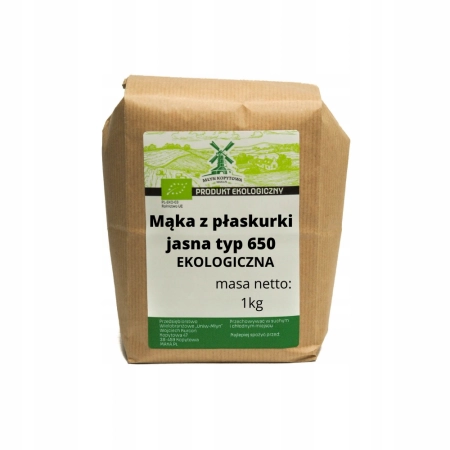 Mąka z Płaskurki Typ 650 BIO 1 kg - Młyn Kopytowa