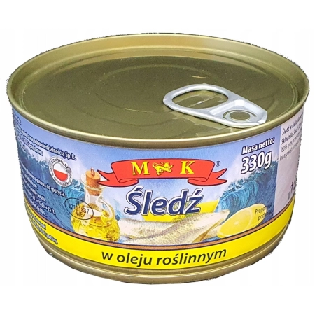 ŚLEDŹ W OLEJU ROŚLINNYM 330g MK