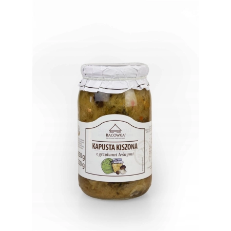 Kapusta kiszona z grzybami BACÓWKA 850g