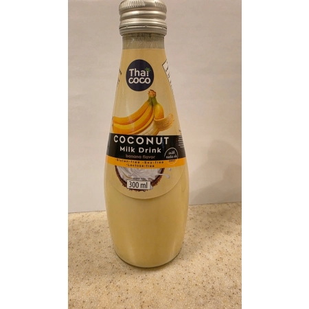 ThaiCoco Napój Kokosowy z Nata de Coco o smaku bananowym 300ml