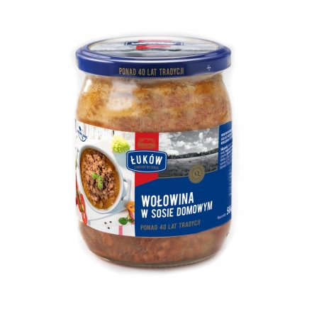 Wołowina w sosie domowym Łuków 500 g