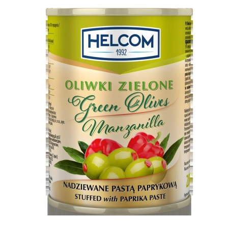 Oliwki zielone nadziane pastą paprykową 300ml HELCOM