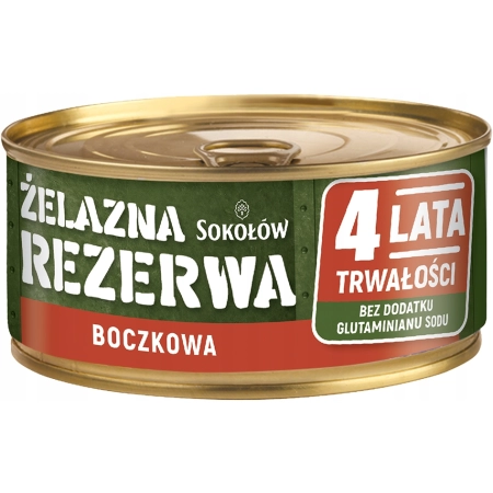 KONSERWA BOCZKOWA 300G ŻELAZNA REZERWA 4 LATA TRWAŁOŚCI SOKOŁÓW
