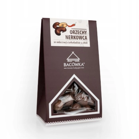 Orzechy nerkowca w mlecznej czekoladzie z chilli 100g Bacówka